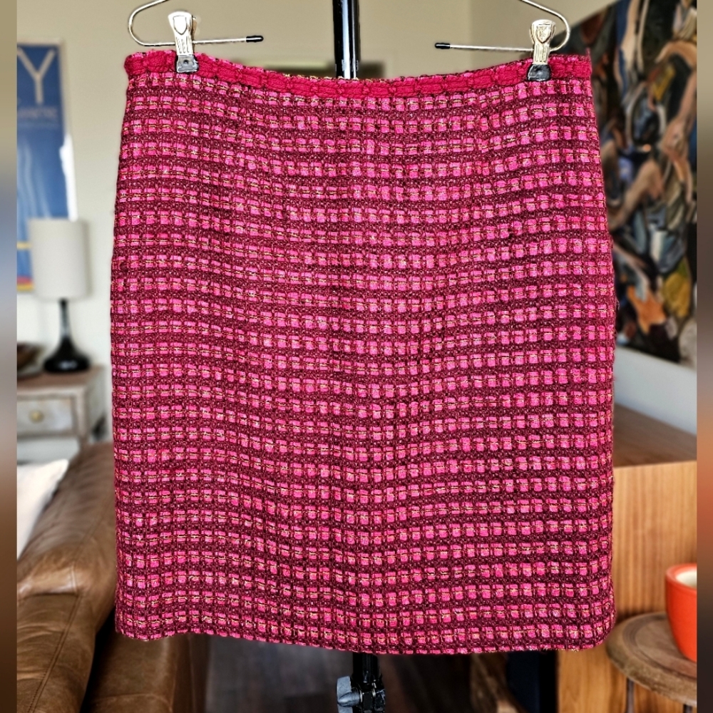 Tory Burch Victory Tweed Pencil Skirt - Picture 1 of 6